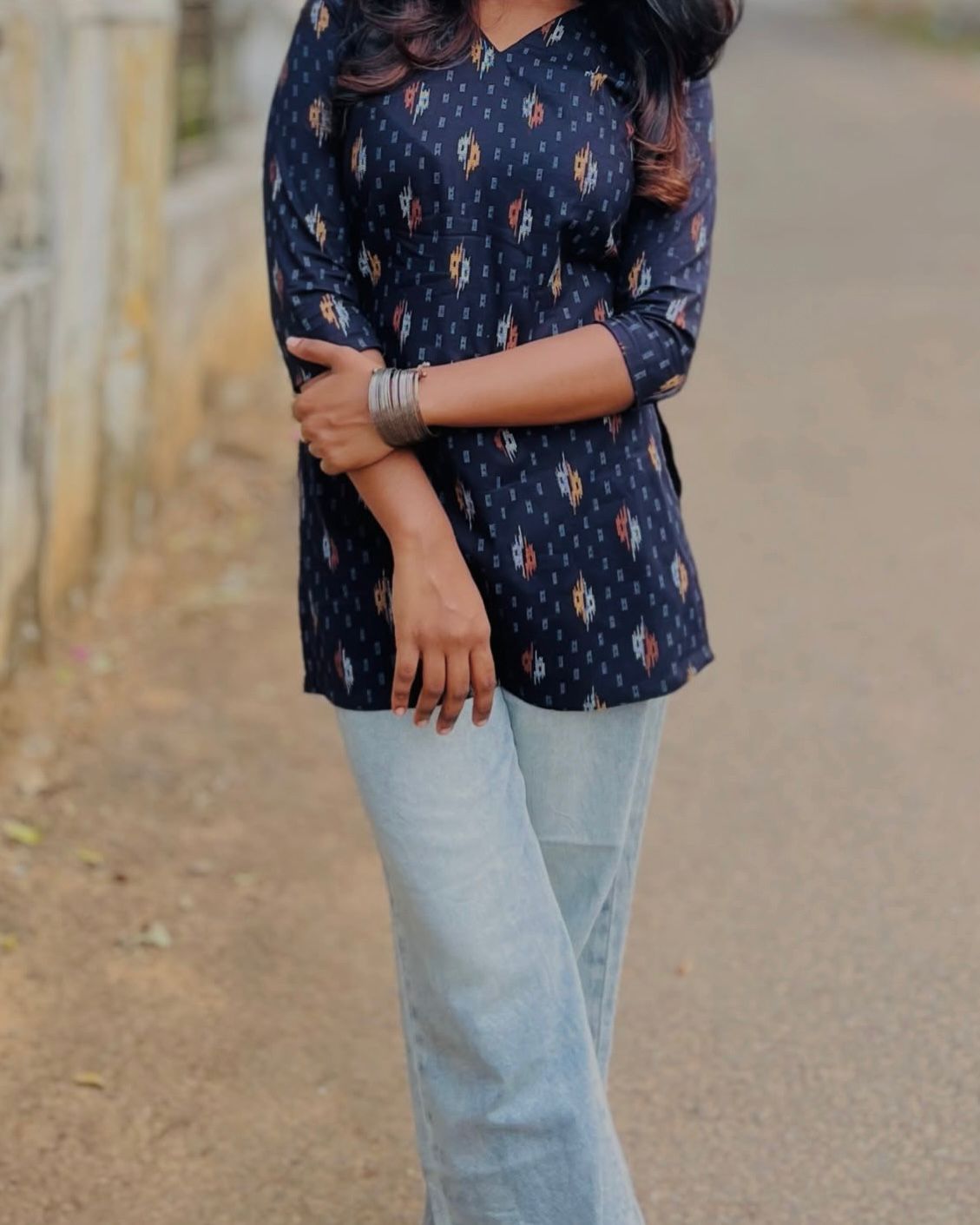 Women's Cotton Short Kurta – Breathable Double-Stitched Casual Kurti